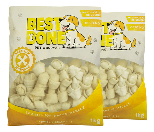 Osso Nó 3/4 Com 2kg Petisco Para Cachorros - Best Bone