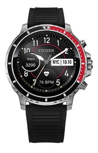 Mx0000-07x Reloj Citizen Cz Smart Negro/plateado/rojo