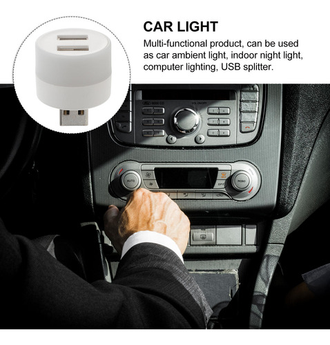 2 Unidades Usb Night Light Dock Holder Hub De 2 Portas