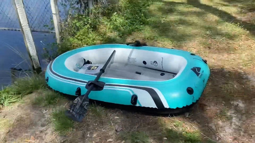 Bote Balsa Inflable 2 Personas Ozark Trail Con 2 Remos