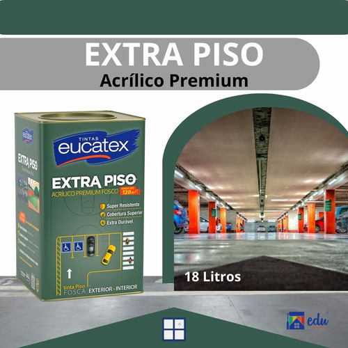 Tinta Eucatex Extra Piso Premium 1 8 L Escolha Cor
