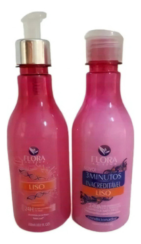  Kit Shampoo + Condicionador Liso Flora Active