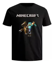 Comprar Polo Minecraft Espada Gamer Pc Video Juego Algodón Niños