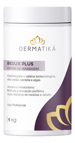  Creme Para Massagem Redutora Redux Plus 1kg