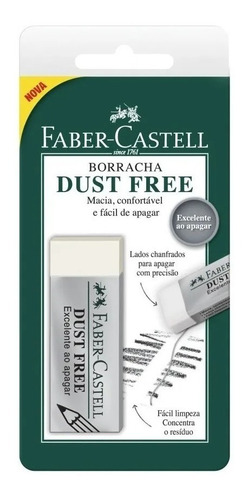 2 Borrachas Dust Free Grande Faber Castell Concentra Resíduo