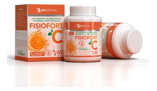 Suplemento Alimentar Vitamina C Fisiofort 60 Cápsulas Sabor Sem sabor