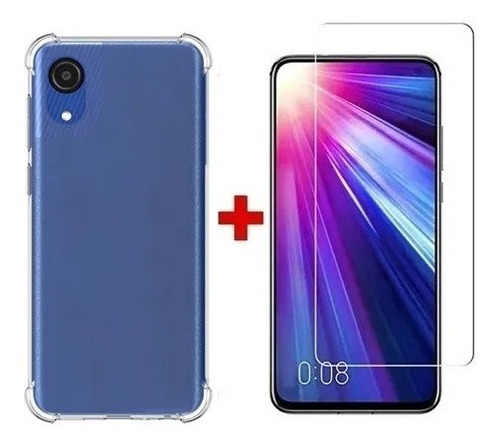 Imagen 1 de 7 de Kit Carcasa + Lamina De Vidrio Para Samsung A03 Core