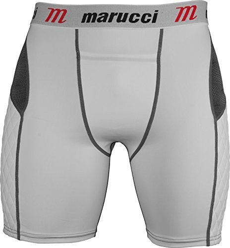 Shorts Acolchados Juveniles Con Copa Marucci Elite, Blanco.