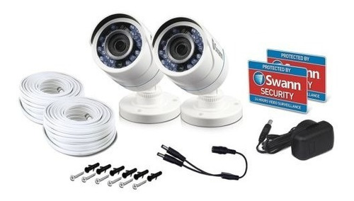 2 Cámaras De Seguridad Profesional Swann 720p Dia Noche Kit