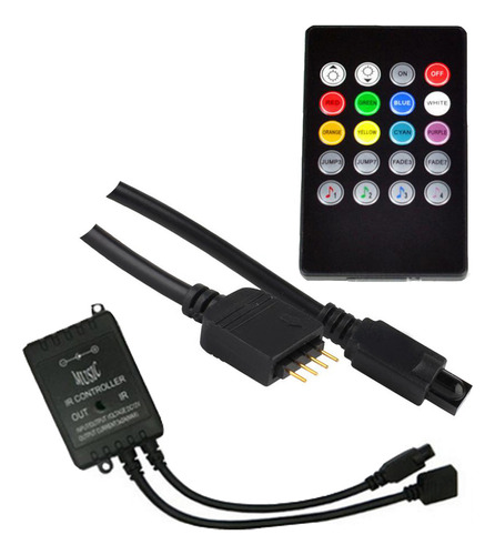 Control Remoto Ir De 20 Teclas Para Tiras De Luces Led Rgb