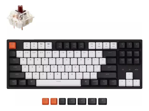 Teclado Keychron C1 Wired White Backlight Brown Switch