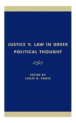 Libro Justice V. Law In Greek Political Thought - Leslie ...