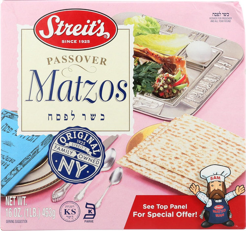 Matzo Kosher Para Pascua De Matzoh Crackers Streit's