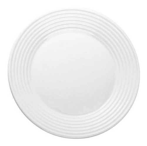Prato Raso Em Vidro Opalino Branco Harena 27cm - Luminarc