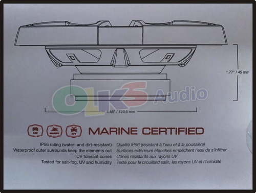 Set De Medios Marino 6.5 2 Vías 100w. Rms Polk Audio Db6502