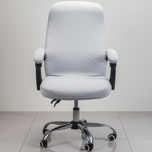 Funda Elástica Universal Para Silla De Oficina Gris Claro L