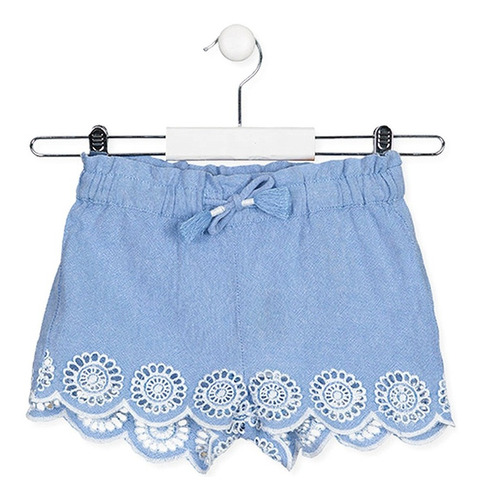 Short De Niña Con Bordado Mod.216-9011al Marca Losan®