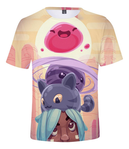 Cc Game Slime Rancher Camiseta Atigrado Y Traje De Limo Rosa