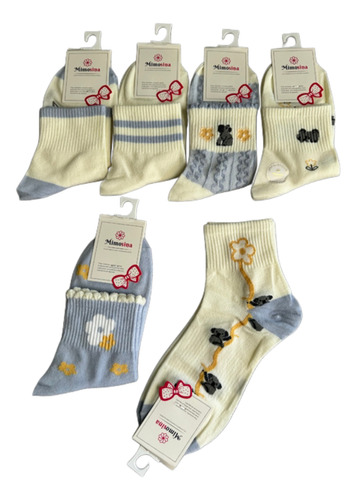 Pack X12 Sorpresa De Medias 3/4 Con Lindos Diseños De Mujer Surtido Surtido 35-40