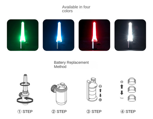 1 Par De Luces Inteligentes Para Radios De Bicicleta, Luces