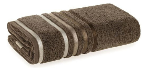 Jogo Toalha Banho 2pç 500g/m² Fio Penteado Lumina Karsten Cor Gris Listras