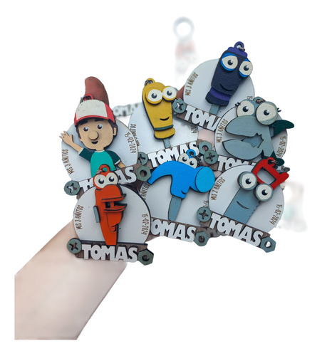 Imanes Llaveros Souvenirs Personalizados Personajes X15 Manny A La Obra