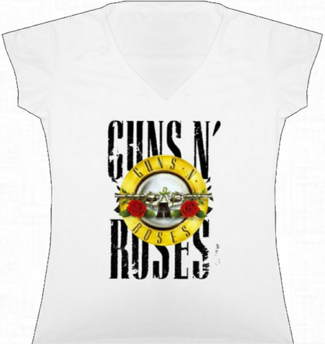 Blusa Camiseta Dama Guns N Roses Rock Metal Bca Urbanoz