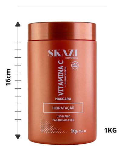 Mascara De Tratamento Vitamina C Vegana Skazi 1kg