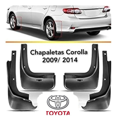 Chapaletas Corolla 2009, 2010, 2011, 2012, 2013, 2014.