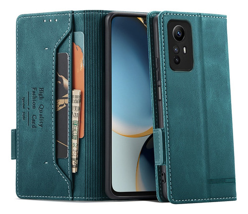 For Xiaomi Redmi Note 12s Pu Wallet Magnet Clasp Card Case
