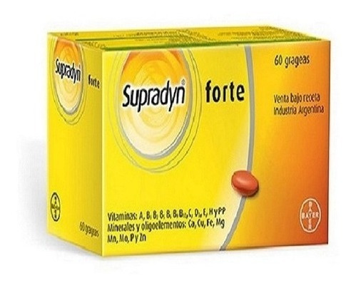 Supradyn X 60 Bayer, Complejo Vitaminico Vitaminas