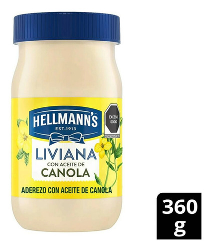 Aderezo Liviana Con Aceite De Cánola Hellmann´s 360 G