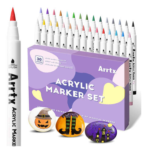 Set De 36 Pinceles Para Pintura Acrílica Arrtx, Diseño Paste