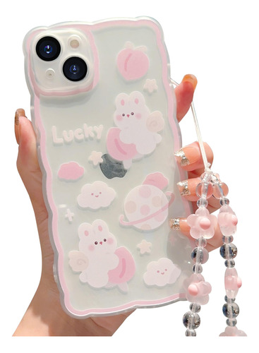 Zsytzl Funda Compatible Con iPhone 15, Diseño De Conejo Melo