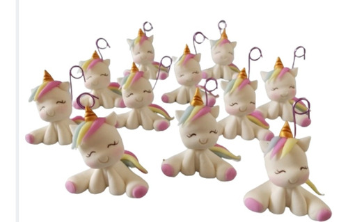 Souvenirs 10 Arco Iris O Unicornios Ponys Porcelana Fría