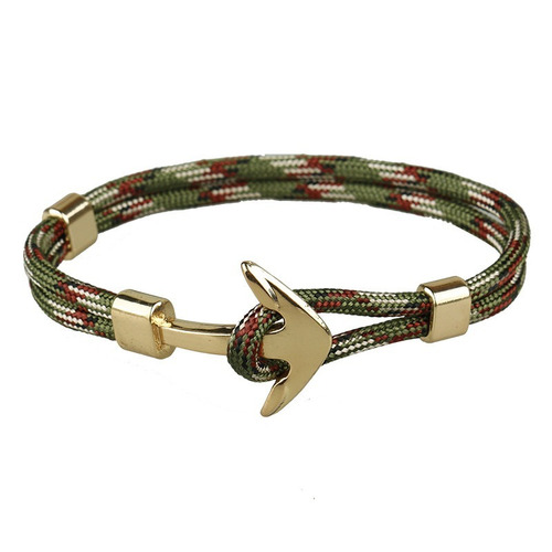 Pulsera De Ancla Verde Hombre Mujer Moda 2021