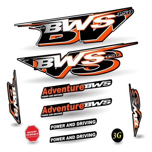 Kit De Calcomanías  Para Moto Bws 150 Bera