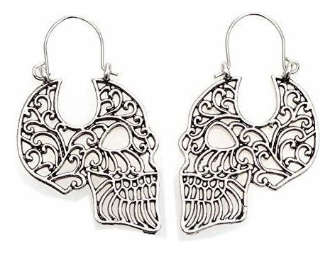 Pendientes Unisex Chapados En Plata De Ley 925 Con Diseno D