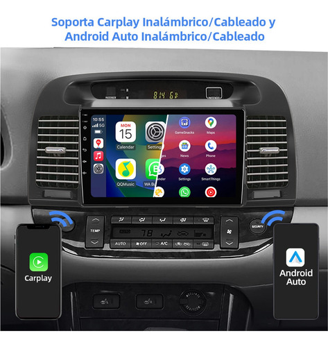 Estéreo 4+64g Carplay For Toyota Camry 2002-2006 4k Wifi6
