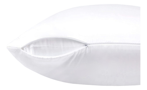 4 Protectores De Almohada Antiácaros Impermeable Uf Kingsize Color Blanco Liso