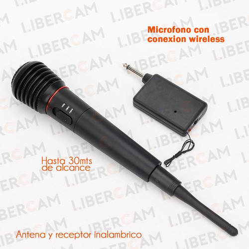 Imagen 6 de 10 de Micrófono Inalámbrico Wvngr Wg-308e Universal Profesional