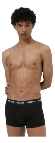 Boxer Trunk Hugo Boss Algodón Elastico Negro Original