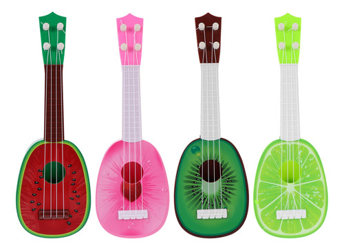 Nuobesty 4pcs Mini Ukelele Forma De Fruta Pequena Guitarra I
