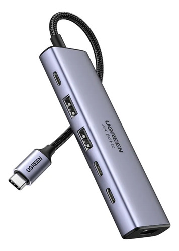Hub 6 En 1 Ugreen Usb-c A 1 Hdmi, 2 Usb A, 3 Usb C 4k