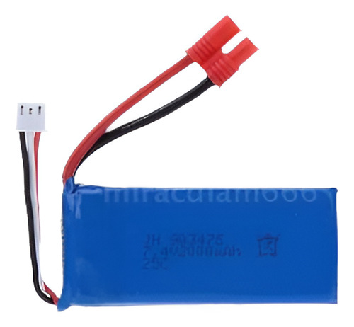 Nueva 7.4v 2000mah 25c Lipo Batería (enchufe De Plátano) Par