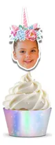 Comprar Editamos Tu Foto Unicornio Floral Cumple Kit Imprimible