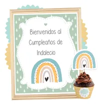 Comprar Kit Imprimible Arcoiris Nordico Boho Rainbow Unisex