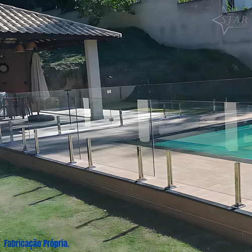 Kit Com 12 Torre Em Inox 40cm Para Guarda Corpo 2 Furos
