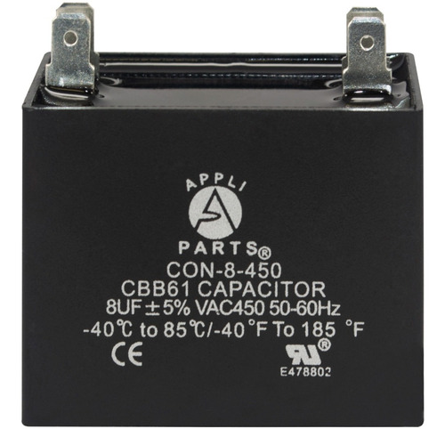 Condensador/ Capacitor Appli Parts  8 Mfd 450vac Rectangular