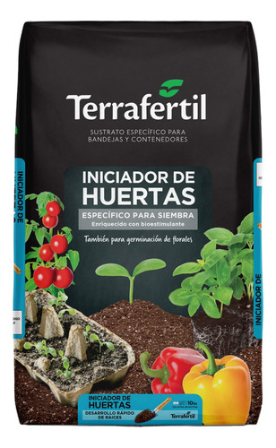 Sustrato Iniciador De Huertas X 10 Lt Terrafertil